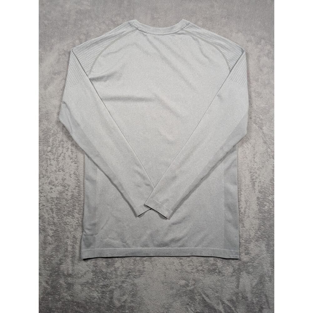 Gymshark T Shirt Mens Large Gray Long Sleeve Activewear Performance Training - Picture 9 of 10